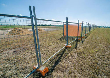 Uniform Mesh Temporary Metal Fencing Security Fence Panels With Plastic Foot